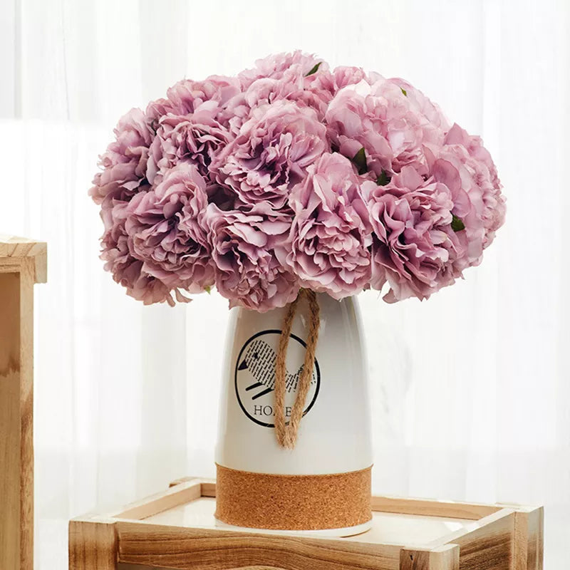 Artificial Peony 5 Heads Bouquet