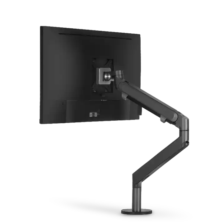 Single Monitor Arm with Gas Spring Desk Mount Bracket Dark Grey