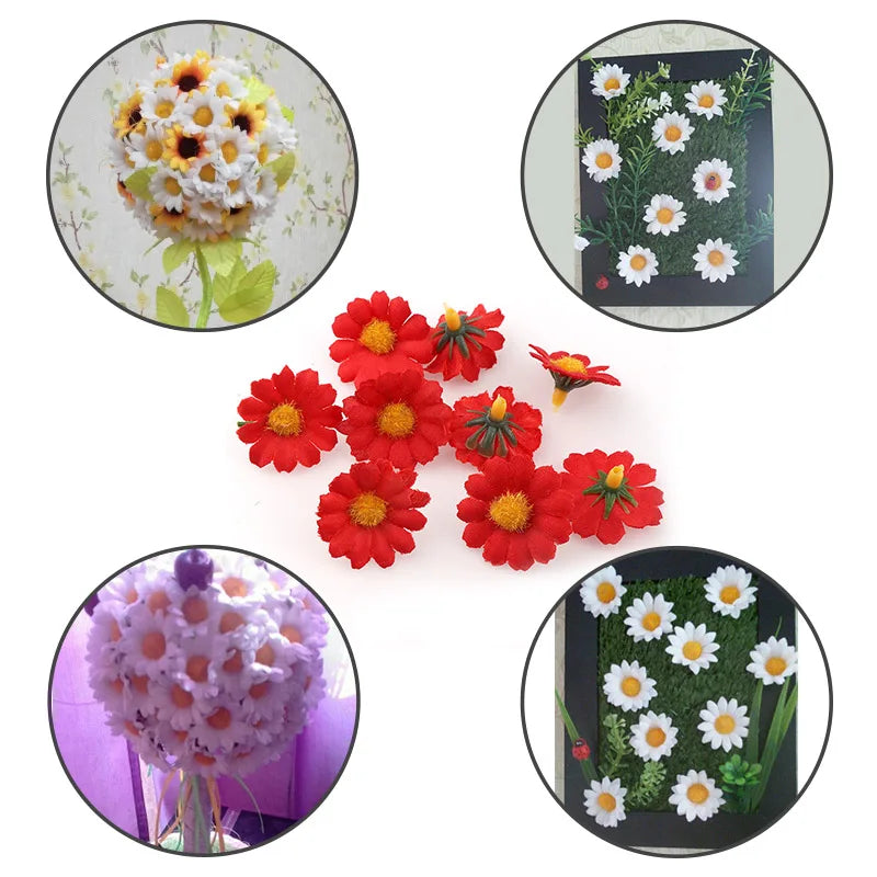 100 Decorative Artificial Daisy Flowers