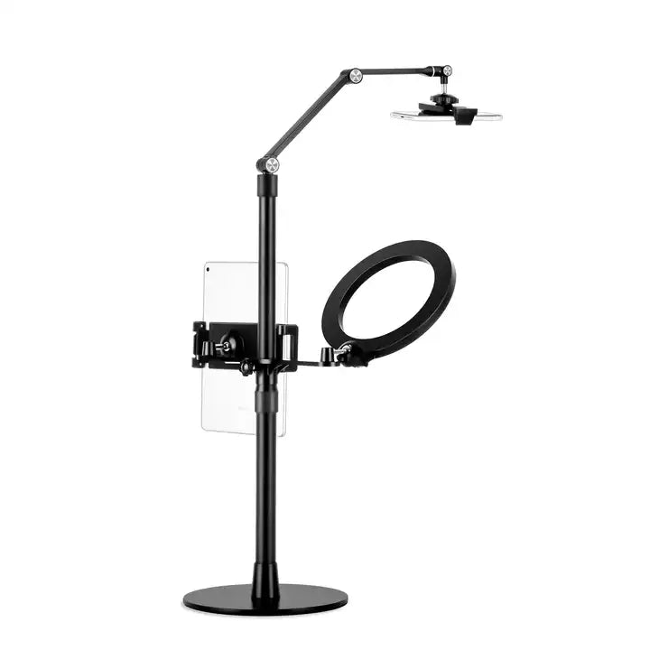 8" LED Ring Light Live Streaming Stand with Phone and Tablet Holder