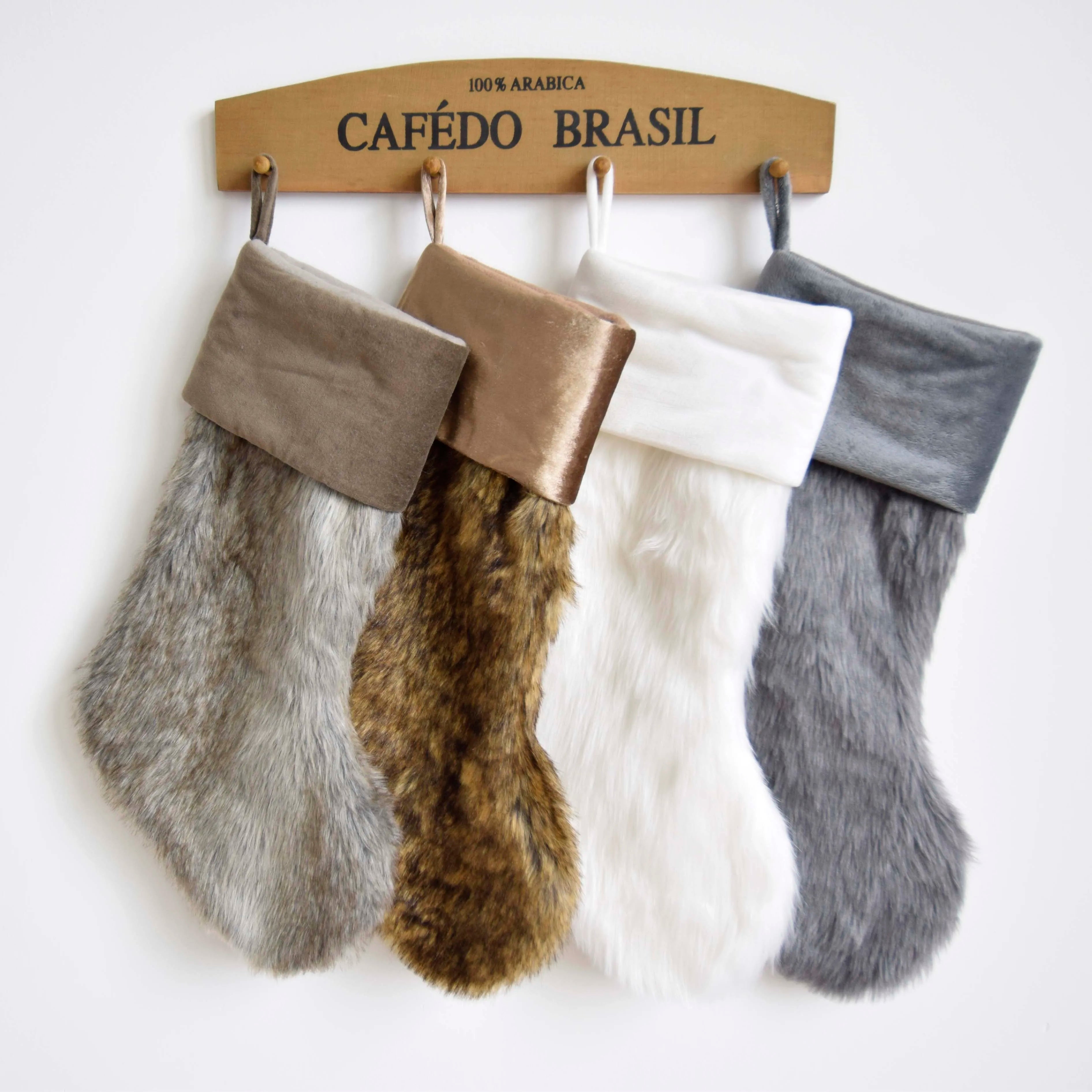 Faux Fur Christmas Stocking