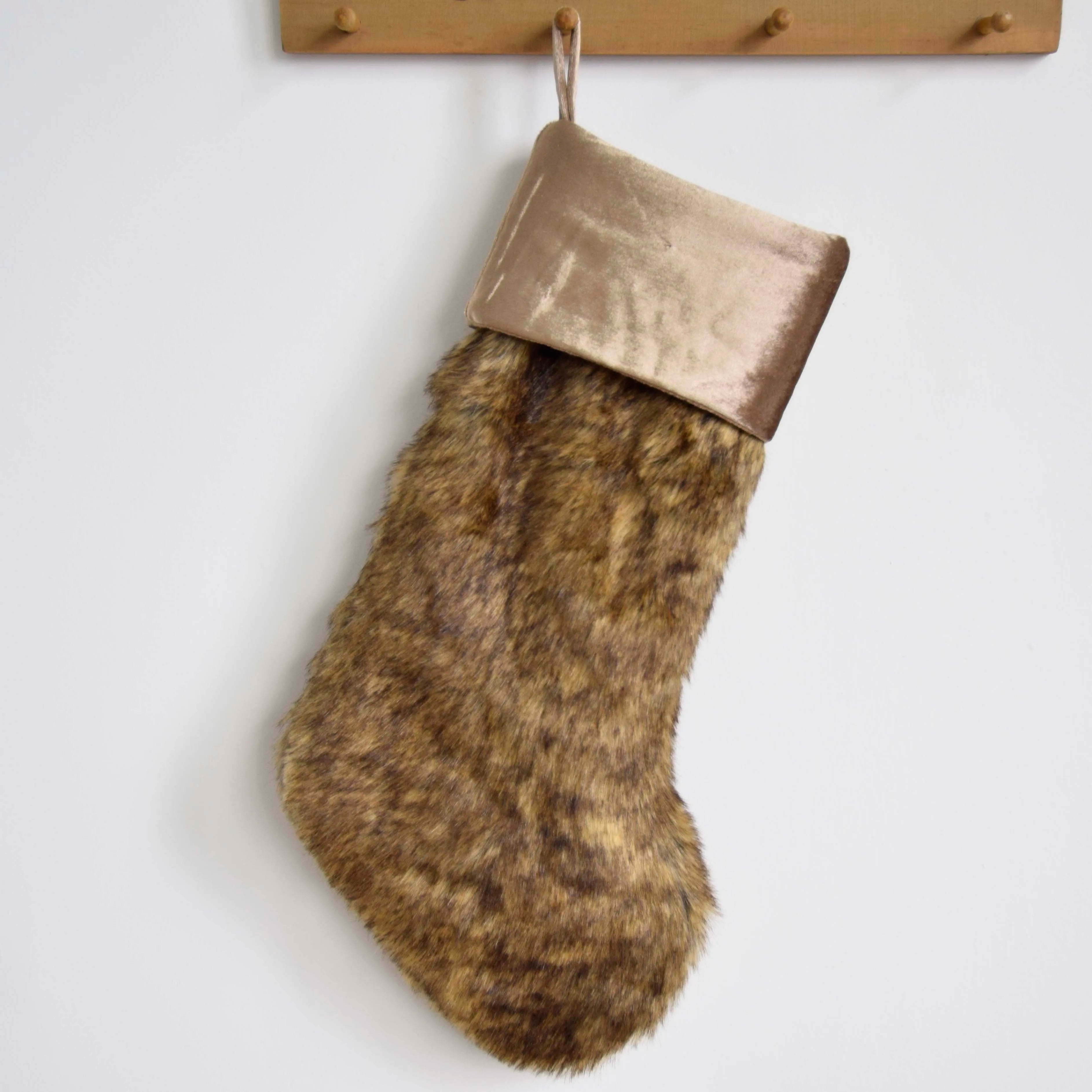 Faux Fur Christmas Stocking