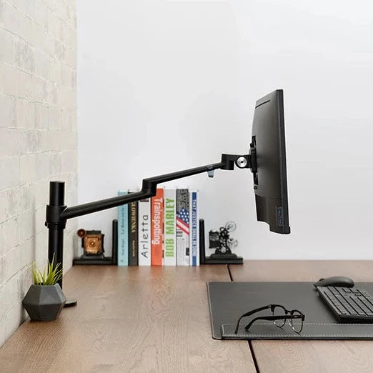 Single Monitor Arm with Swivel Mount Desk Mount Bracket Black