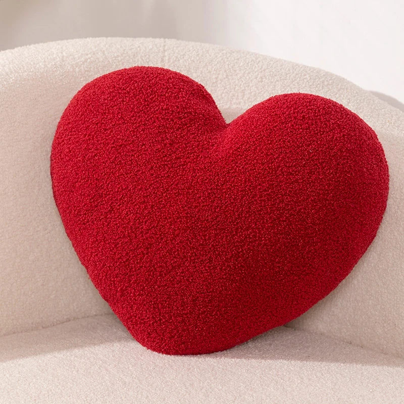 Heart Shape Throw Pillow in Red color