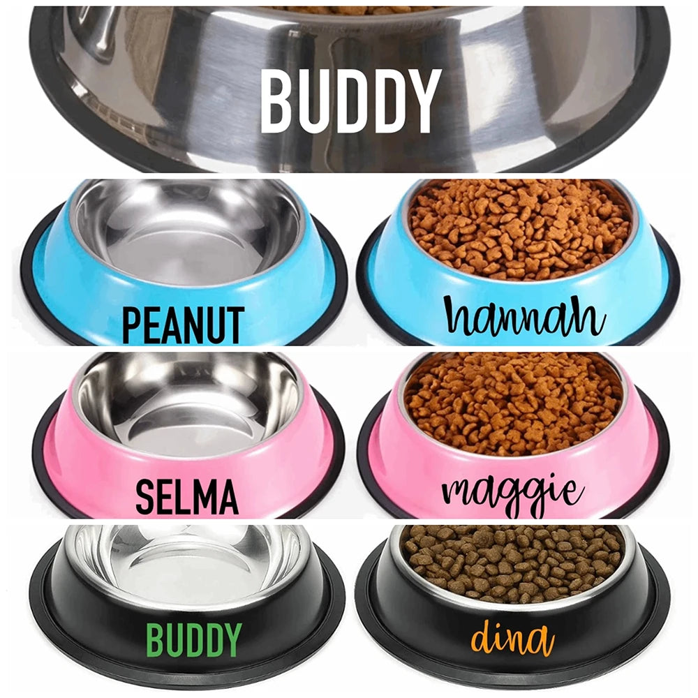 Personalised Pet Bowl Stainless Steel Multiple Sizes