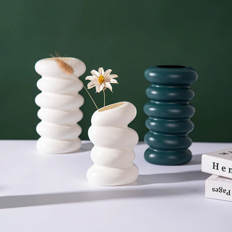 Plastic Flower Vase Nordic Inspired