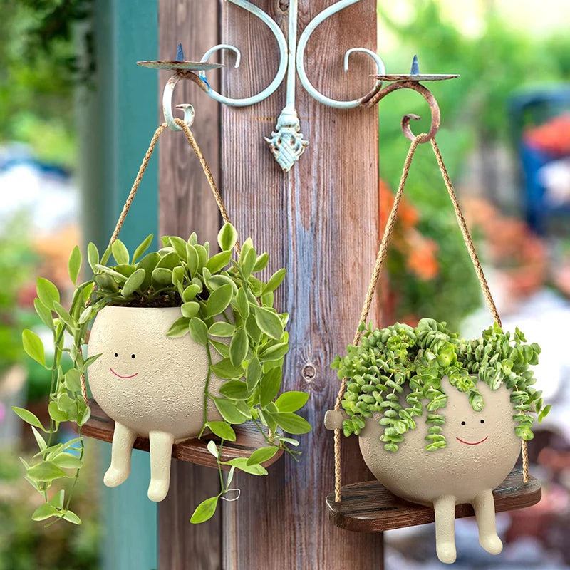 Swing Face Hanging Plant Pot