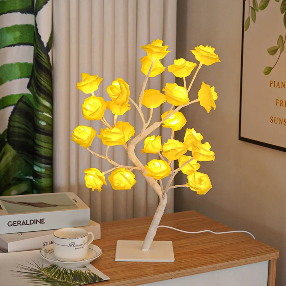 Rose Flower Tree Table Lamp LED