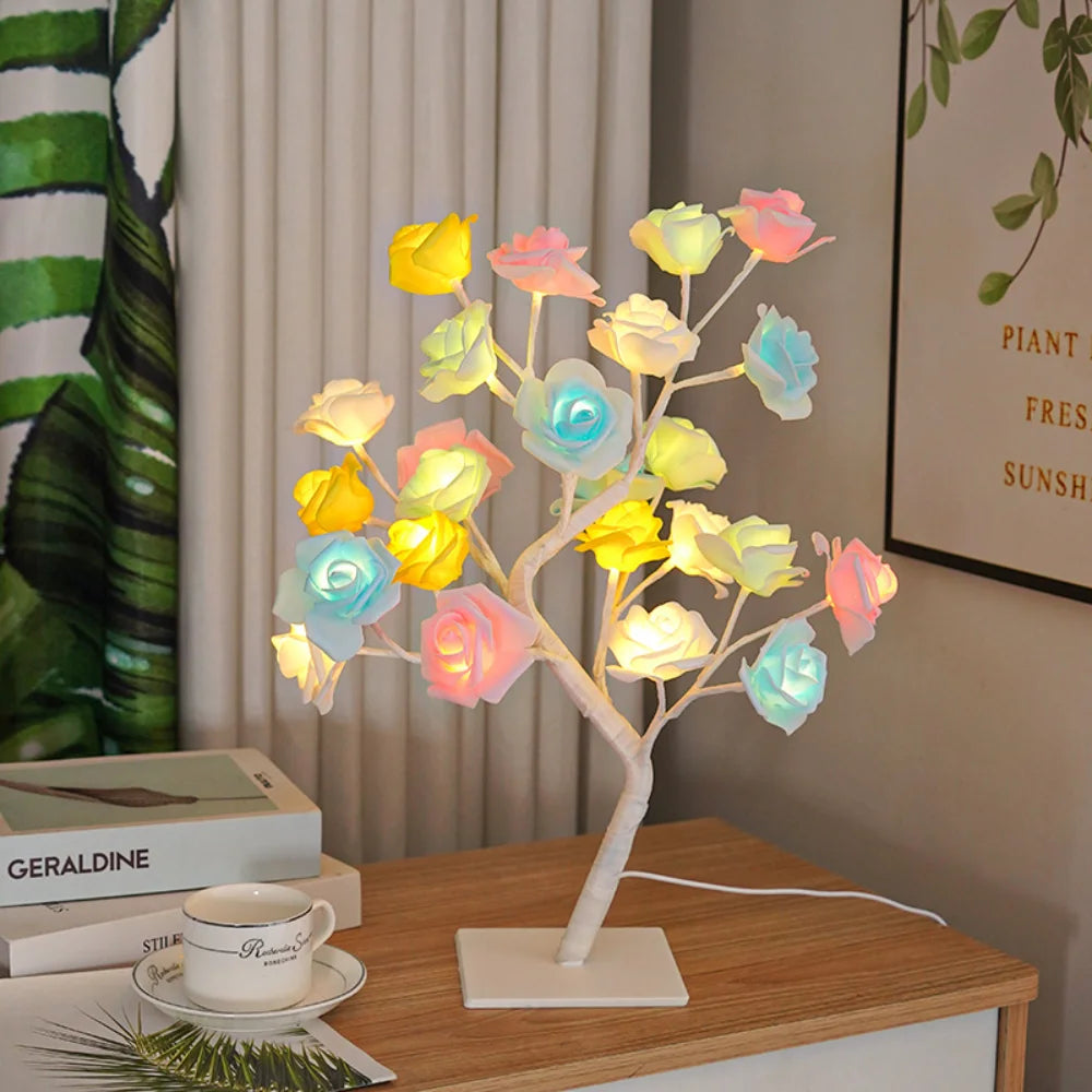 Rose Flower Tree Table Lamp LED