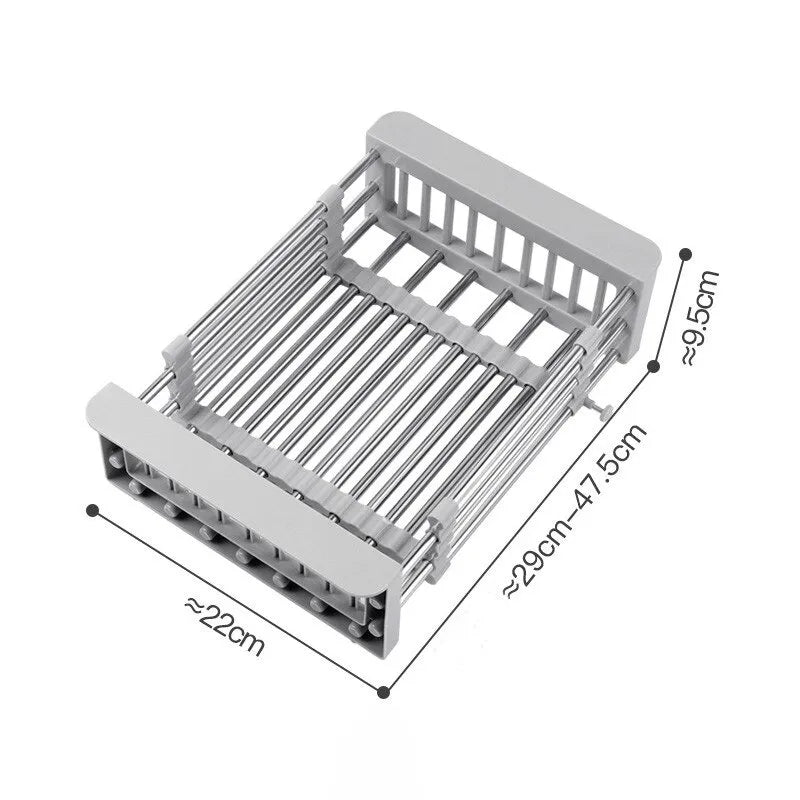 Retractable discount sink rack