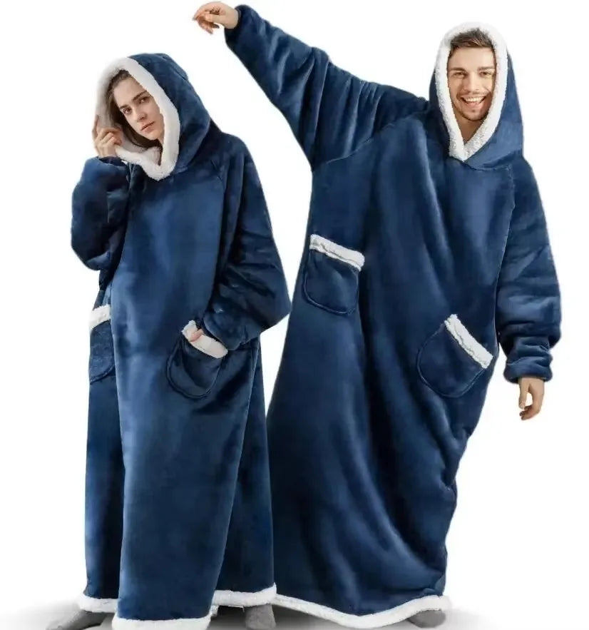 Long Wearable Hooded Blanket