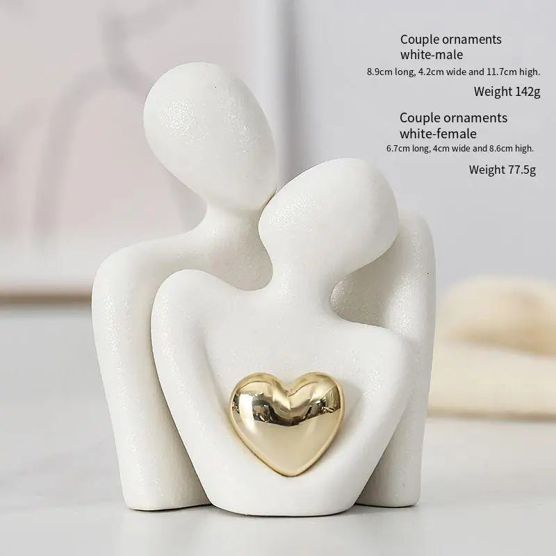 Love Couple Ceramic Ornament