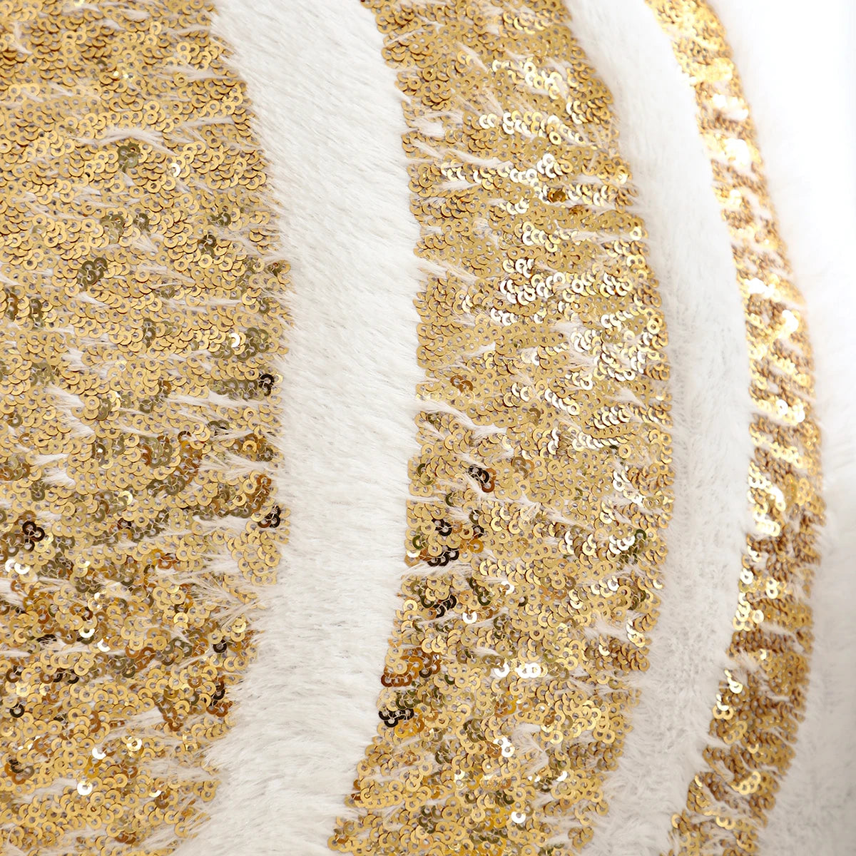 Plush Sequined Pumpkin Cushion Cover