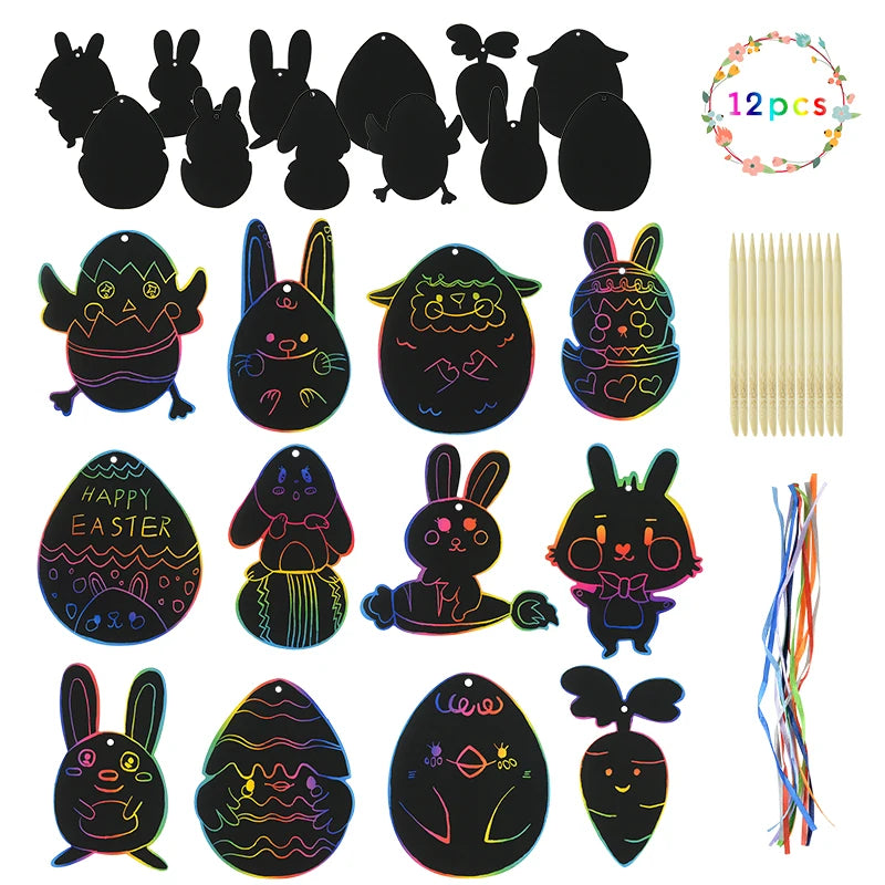 Magic Easter Scratch Art Set 12 Piece