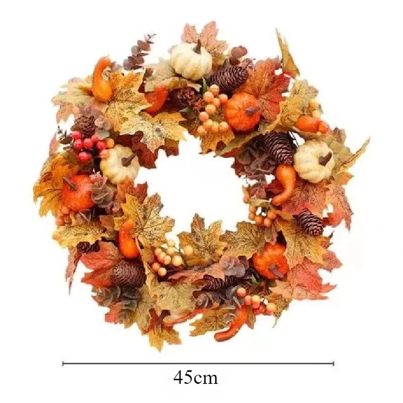 Maple Leaf Autumn Wreath