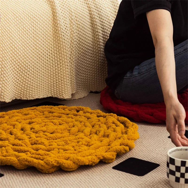 Circular Crochet Floor Cushion