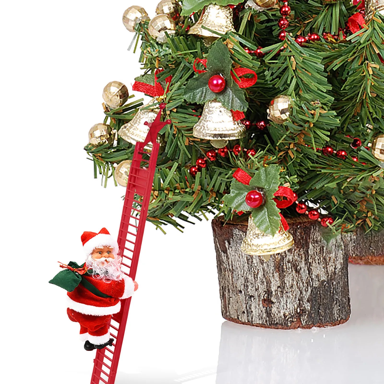 Climbing Ladder Singing Santa