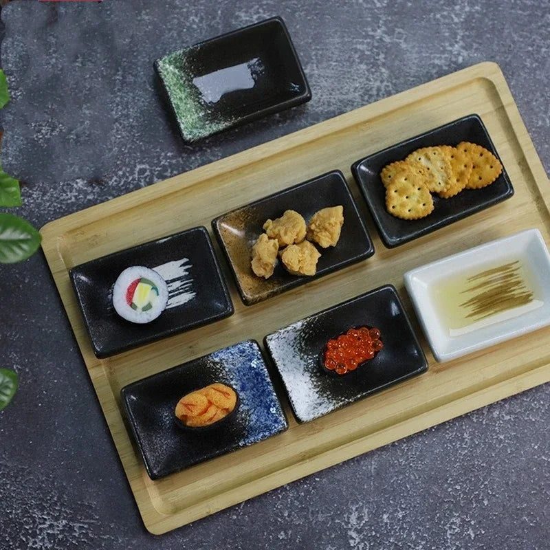 Mamezara Rectangular Small Japanese Sauce Dish