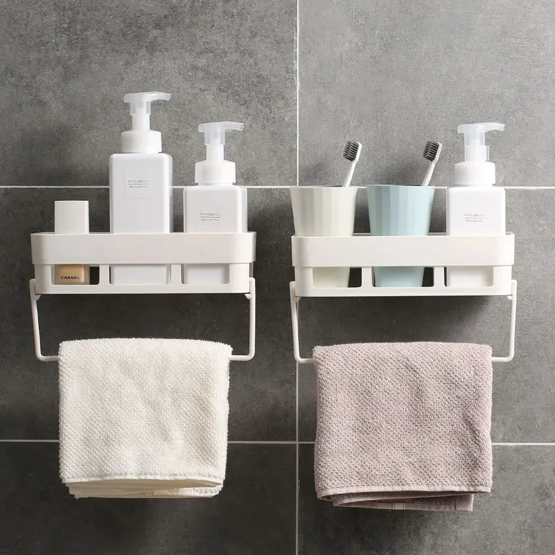 Wall Mounted Shower Caddy Storage Plastic