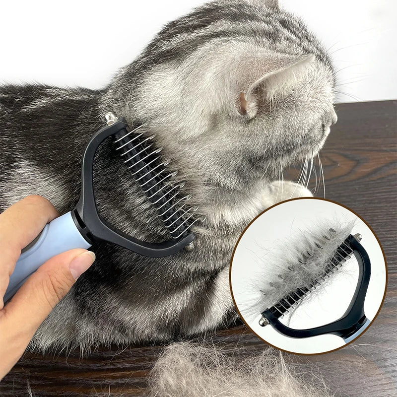 Pet Undercoat Rake Grooming Brush for Dogs Cats