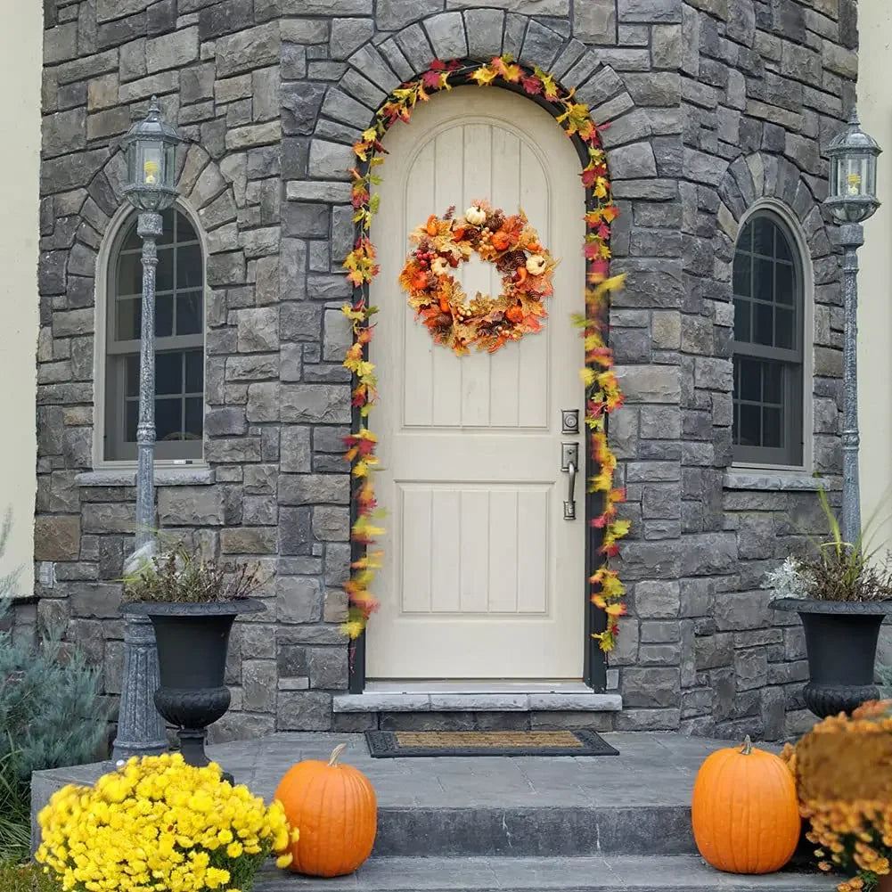 Maple Leaf Autumn Wreath