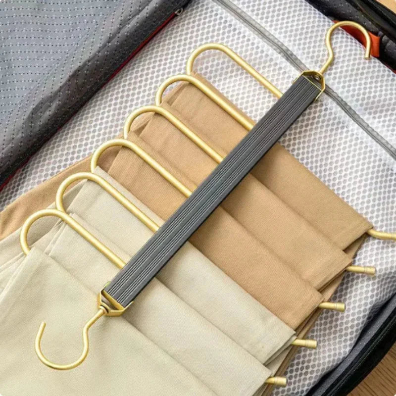 Space Saving Trouser Hanger with 6 Layers