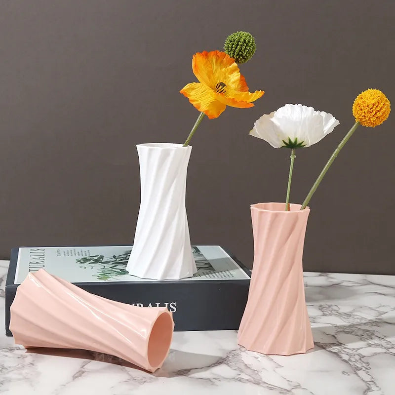 Plastic Flower Vase Nordic Inspired