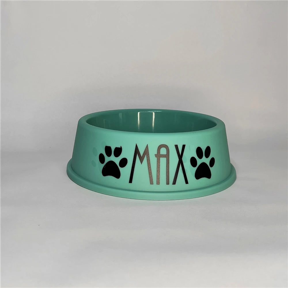 Pet Bowl with Personalized Name Plastic