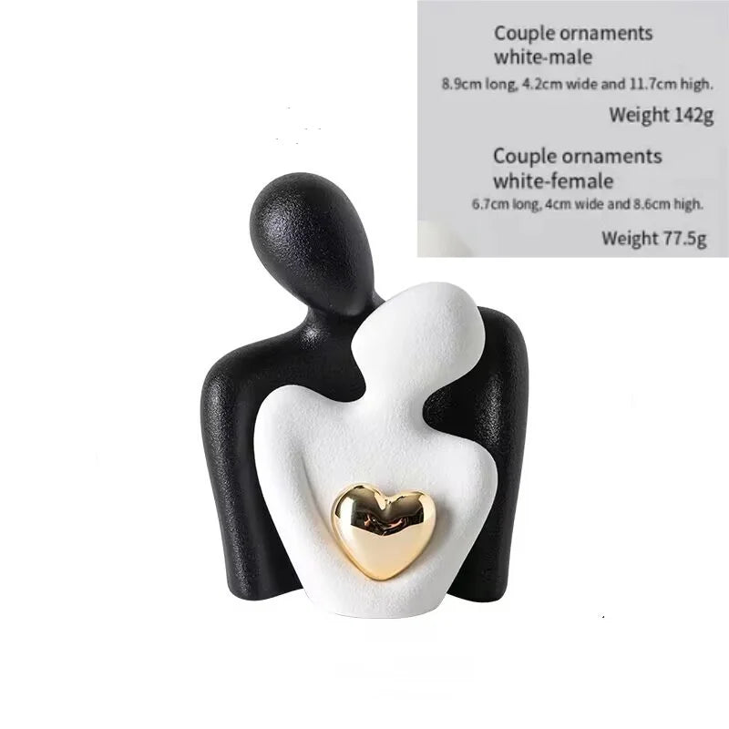 Love Couple Ceramic Ornament