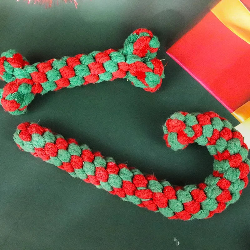 Braided Christmas Dog Toys