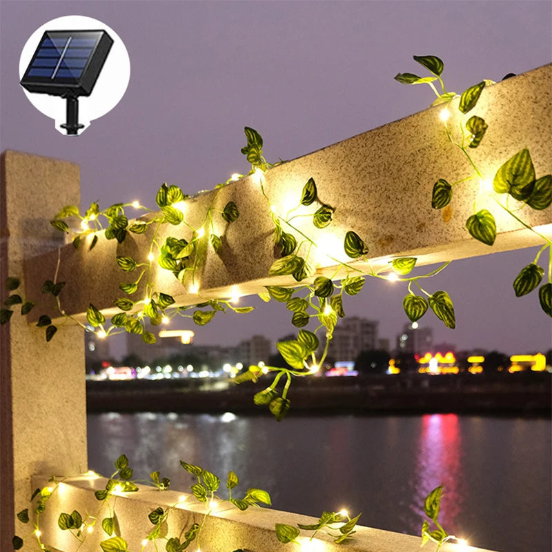 Vine Leaf Light Solar Powered Garden Lights LED