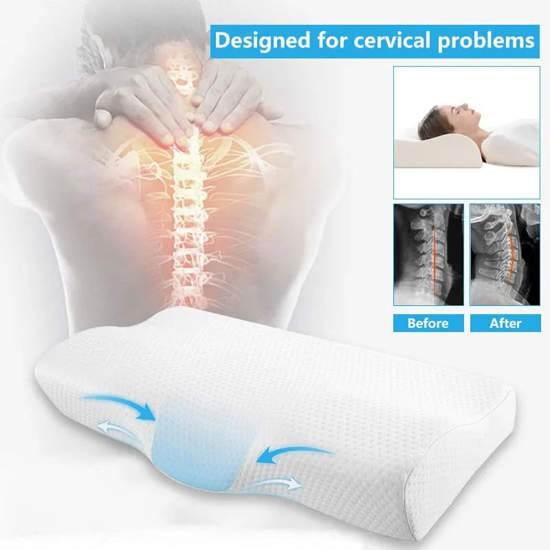 Orthopeadic Cervical Memory Foam Pillow For Neck Pain