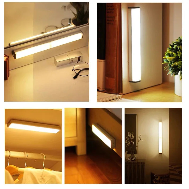 LED Motion Sensor Light Wardrobe Home Rechargeable