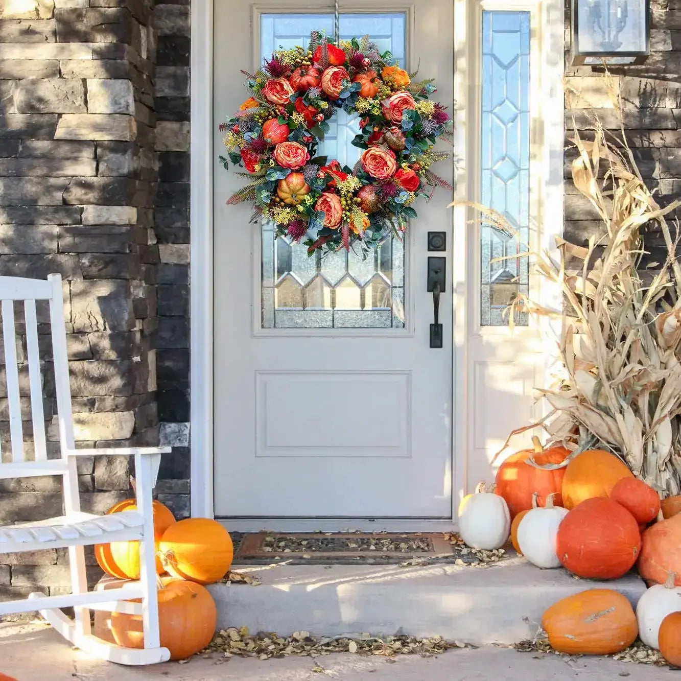 Floral Autumn Door Wreath