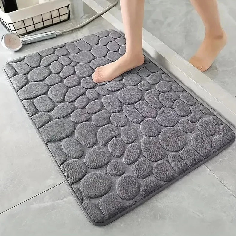Pebble Print Memory Foam Bathroom Mat