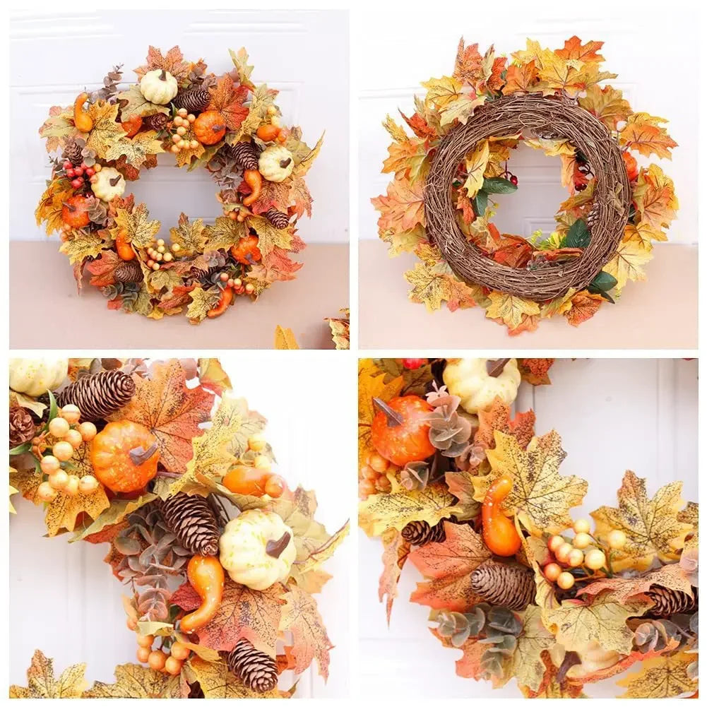 Maple Leaf Autumn Wreath