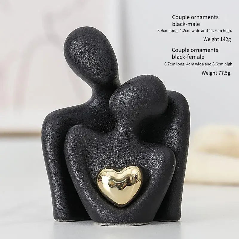 Love Couple Ceramic Ornament