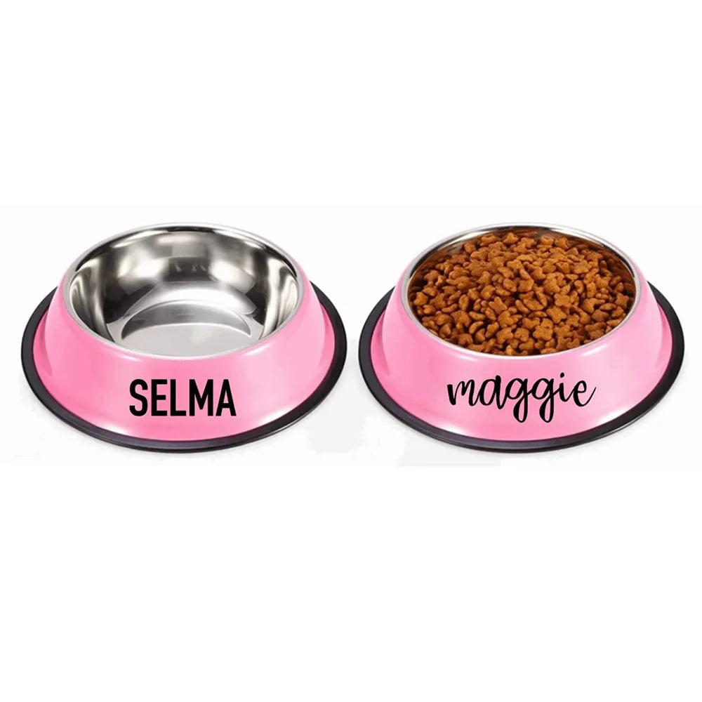 Personalised Pet Bowl Stainless Steel Multiple Sizes