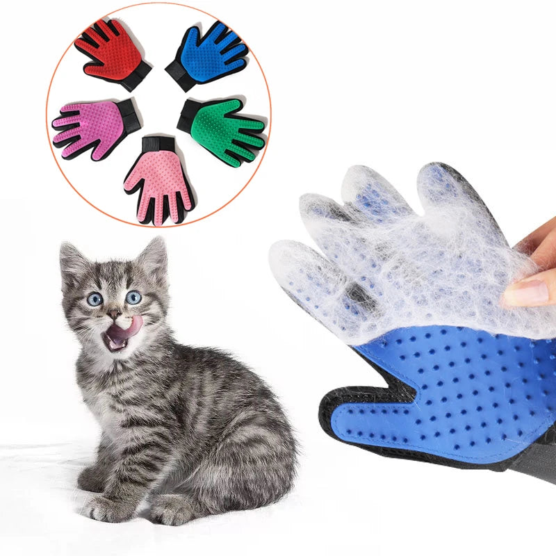 Silicone De-Shedding Pet Grooming Glove For Dogs Cats