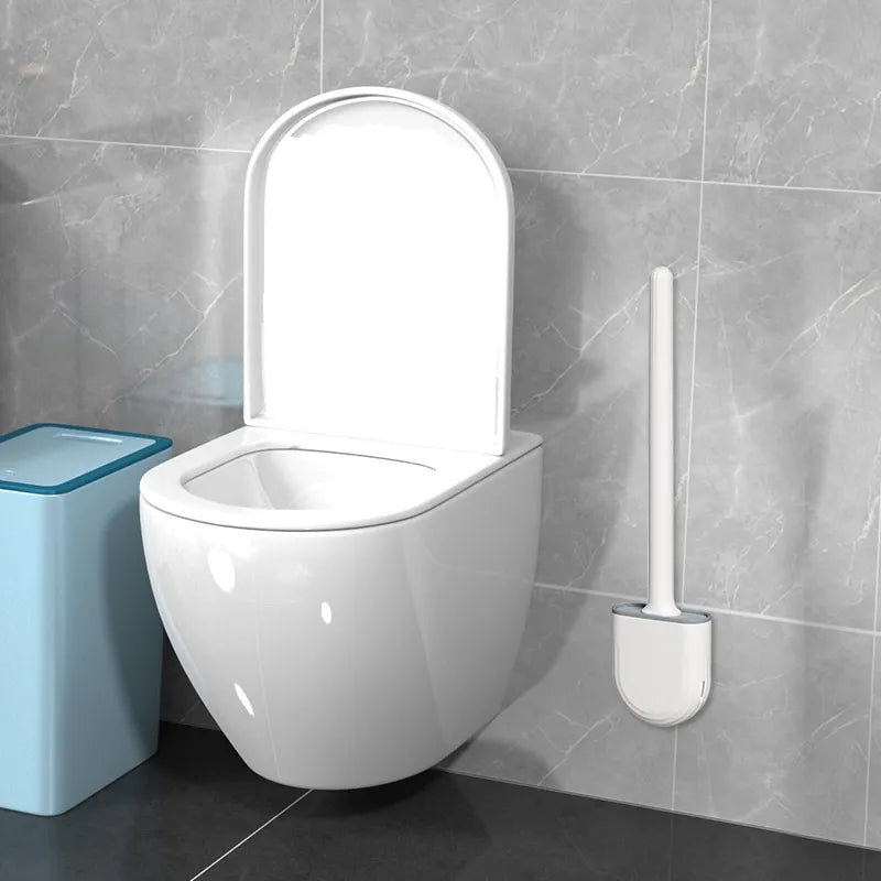 Silicone Toilet Brush and Holder Wall Mounted