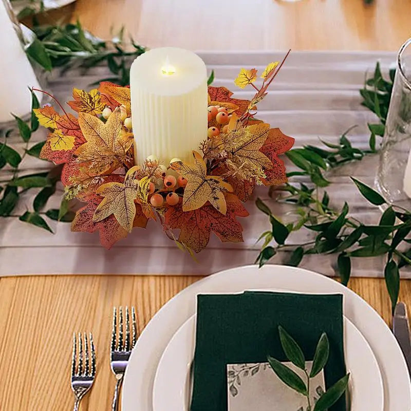 Autumn Leaves Candle Ring