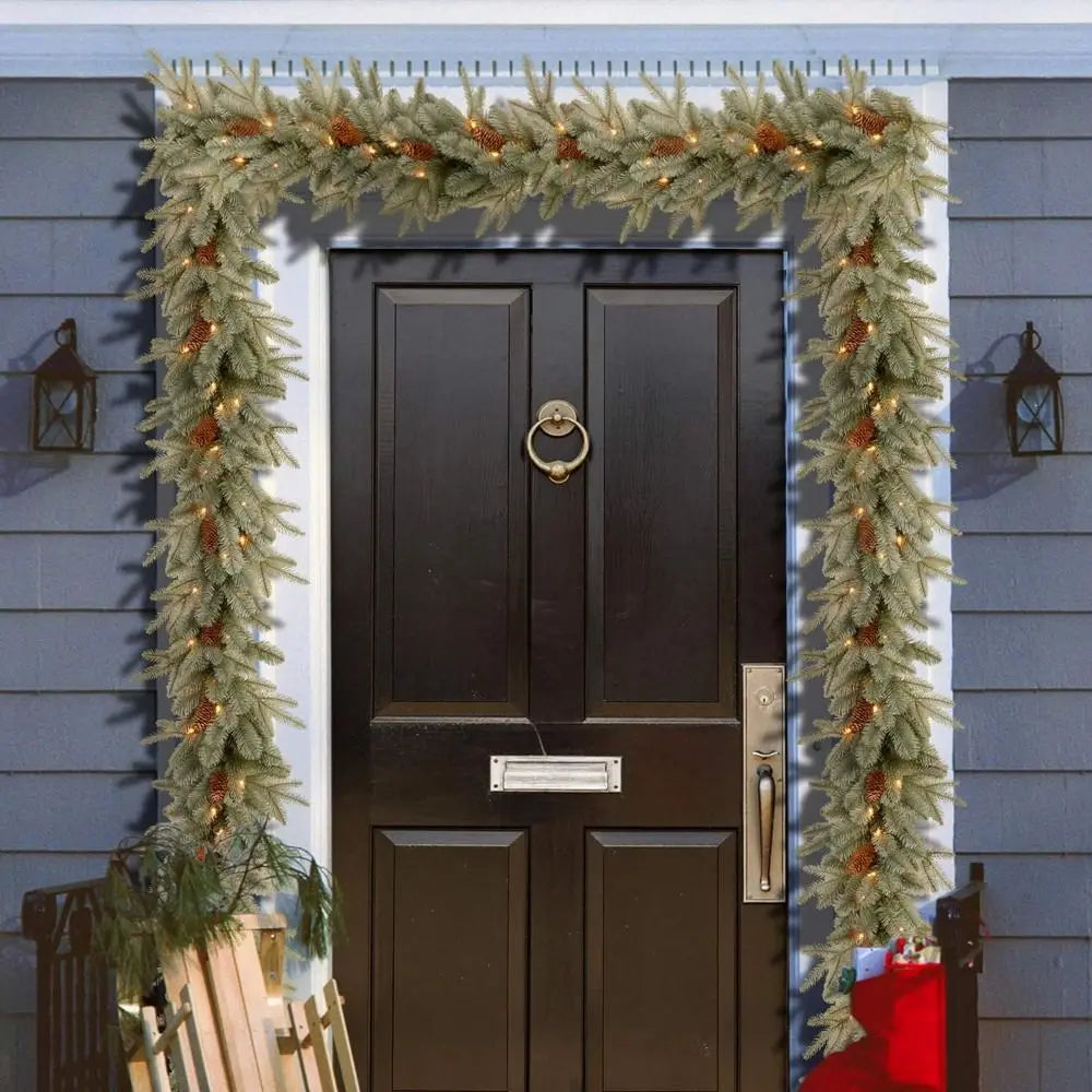 Green Christmas Garland with Berries