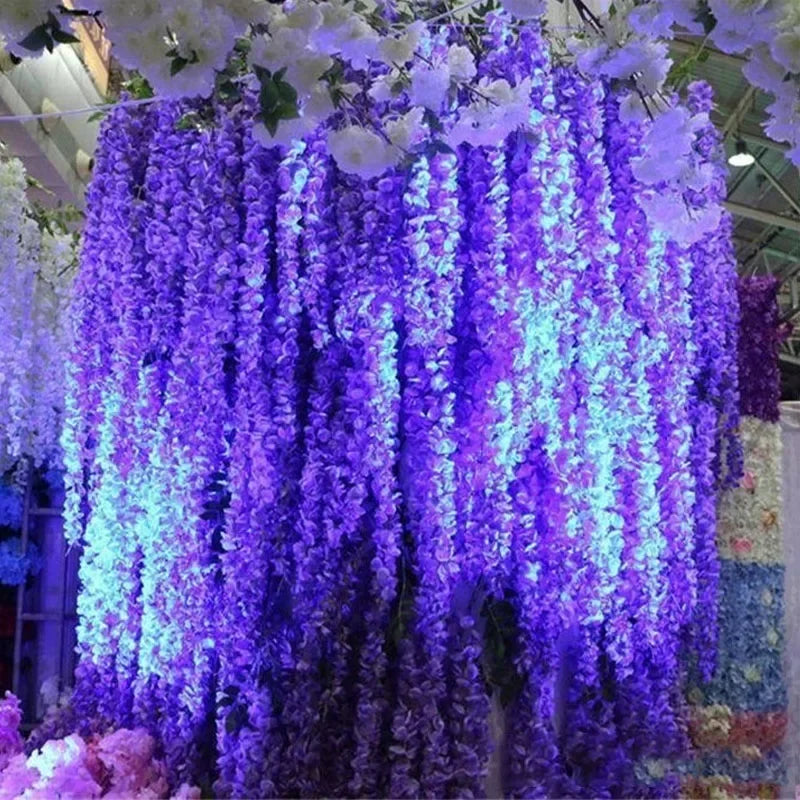 Artificial Hanging Wisteria Vine 5 Pack