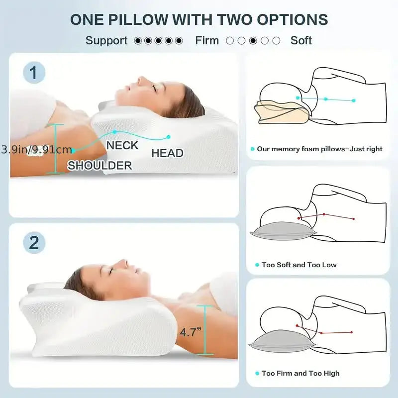 Cervical Orthopedic Butterfly Memory Foam Pillow
