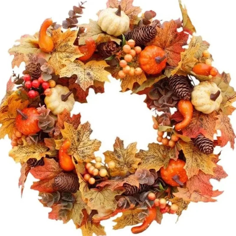 Maple Leaf Autumn Wreath