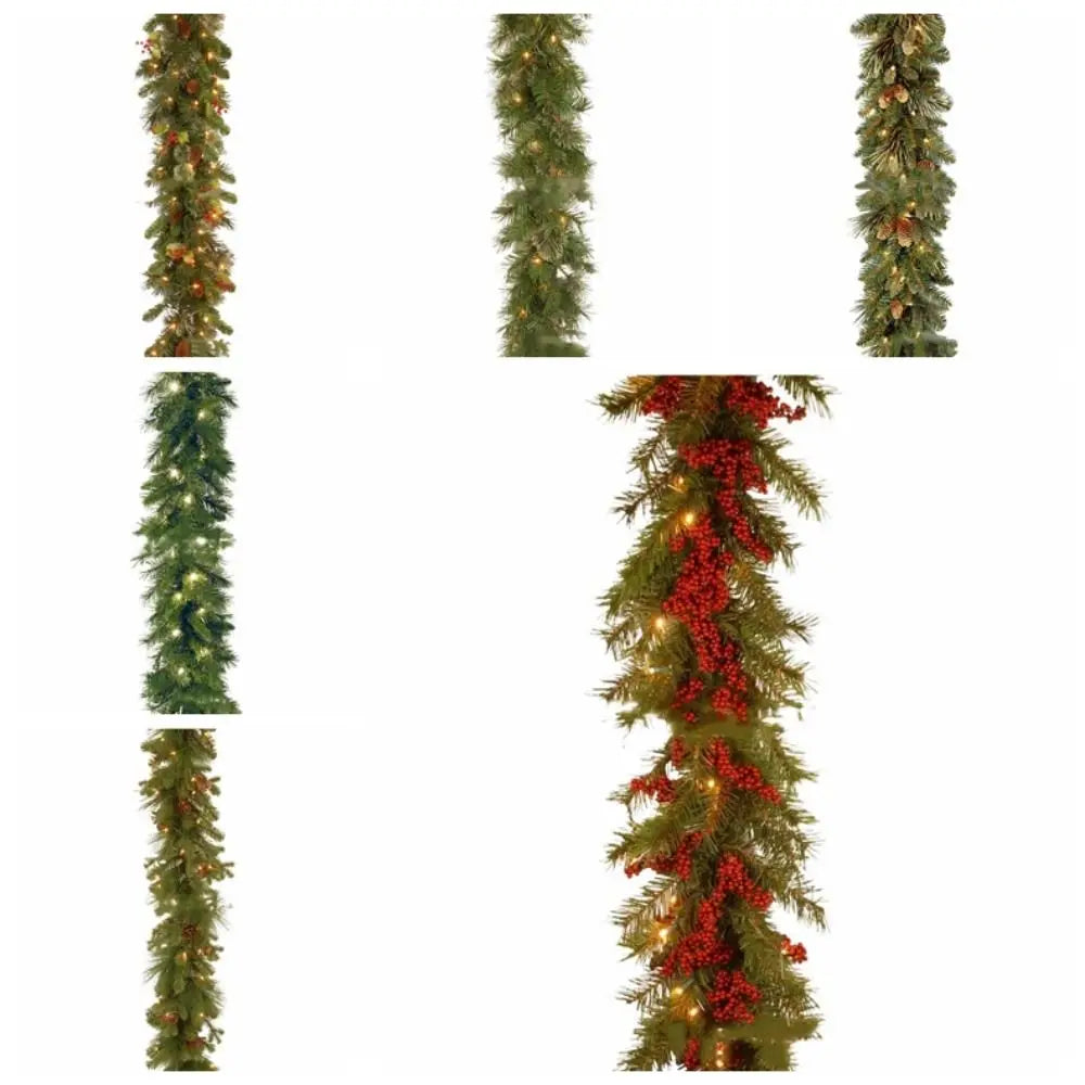 Green Christmas Garland with Berries