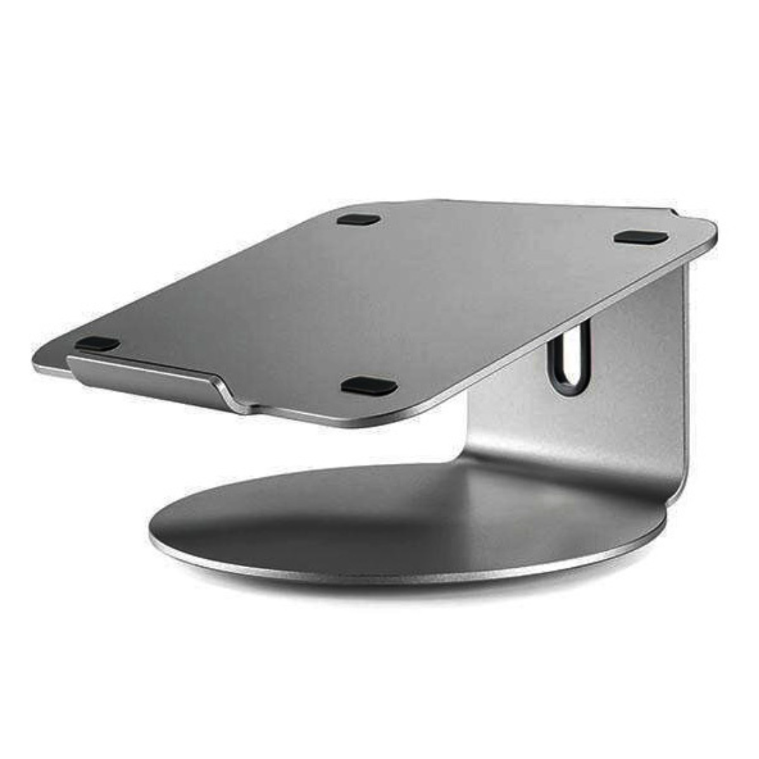 Laptop Riser Stand with Swivel Base Anthracite