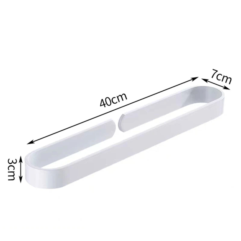 Another white kitchen towel rack image with measurements, showing a 40cm length.